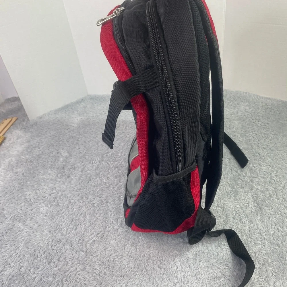 Targus League Laptop Backpack Unisex OS Red Black Gray 15.4 Inch Padded Tech Bag